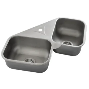 PILETA ACERO ESQUINERO DOBLE VESTA 350