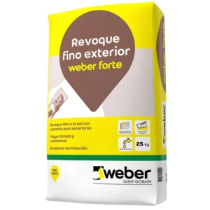 WEBER REVOQUE FINO FORTE EXTERIOR 25KG